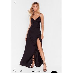 Nasty Gal When the Moon’s Out Maxi Black Dress